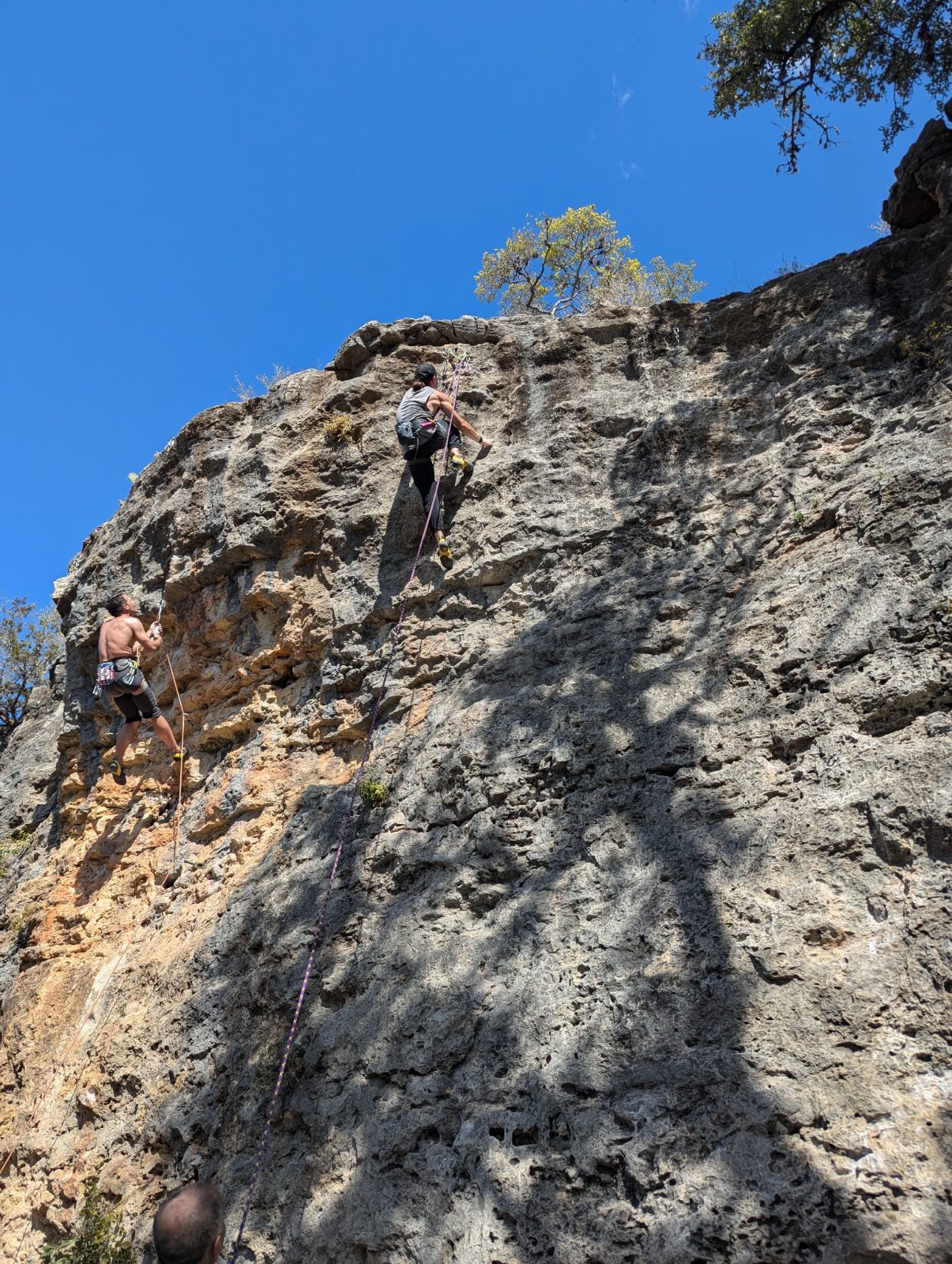Climbing outside Austin